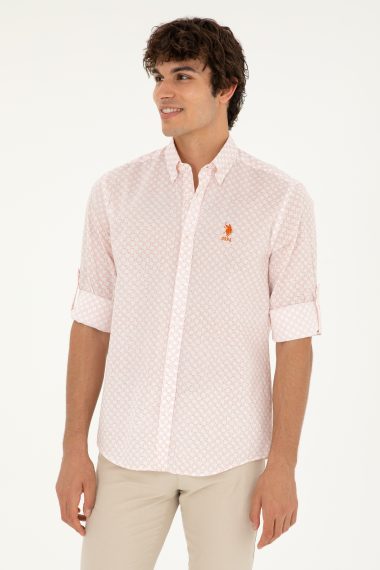 پیراهن  صورتی  رگولار  مردانه یو اس پولو | US POLO ASSN