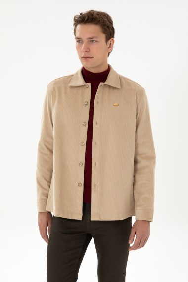پیراهن  شتری  ریلکس  مردانه یو اس پولو | US POLO ASSN