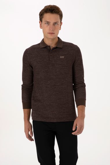 سویشرت بیسیک  قهوه ای  رگولار  مردانه یو اس پولو | US POLO ASSN