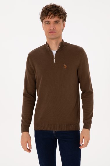 بافت بیسیک  قهوه ای  اندامی  مردانه یو اس پولو | US POLO ASSN