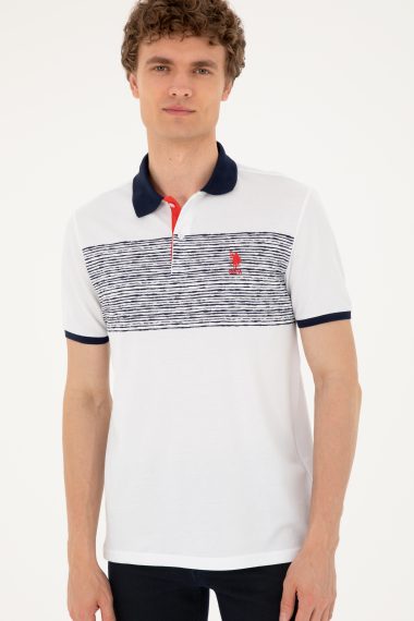 پولوشرت رگولار فیت یقه پولو لاجورد  رگولار آستین کوتاه مردانه یو اس پولو | US POLO ASSN