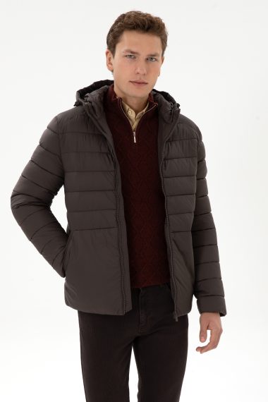 کاپشن  قهوه ای تیره  BASIC  مردانه یو اس پولو | US POLO ASSN