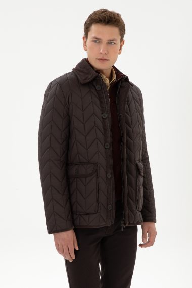 کاپشن  قهوه ای تیره  BASIC  مردانه یو اس پولو | US POLO ASSN