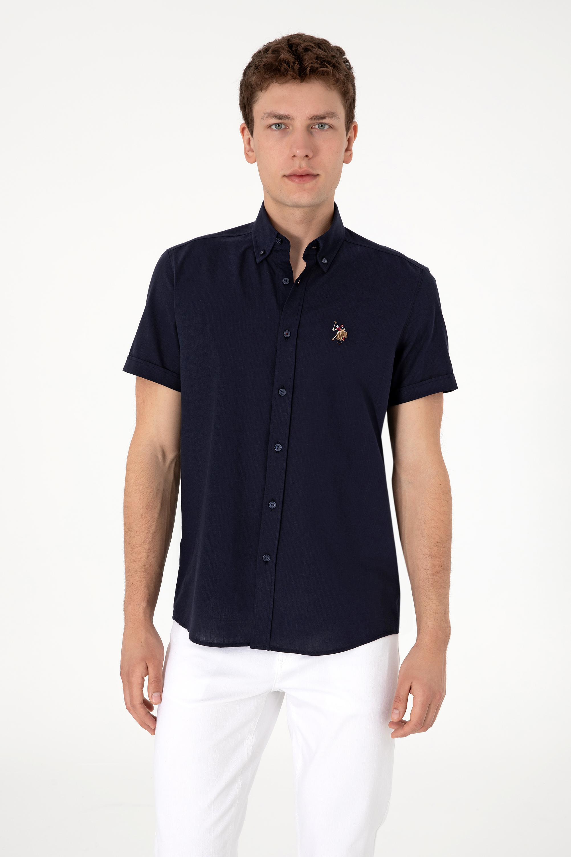 پیراهن لاجورد رگولار مردانه یو اس پولو | US POLO ASSN