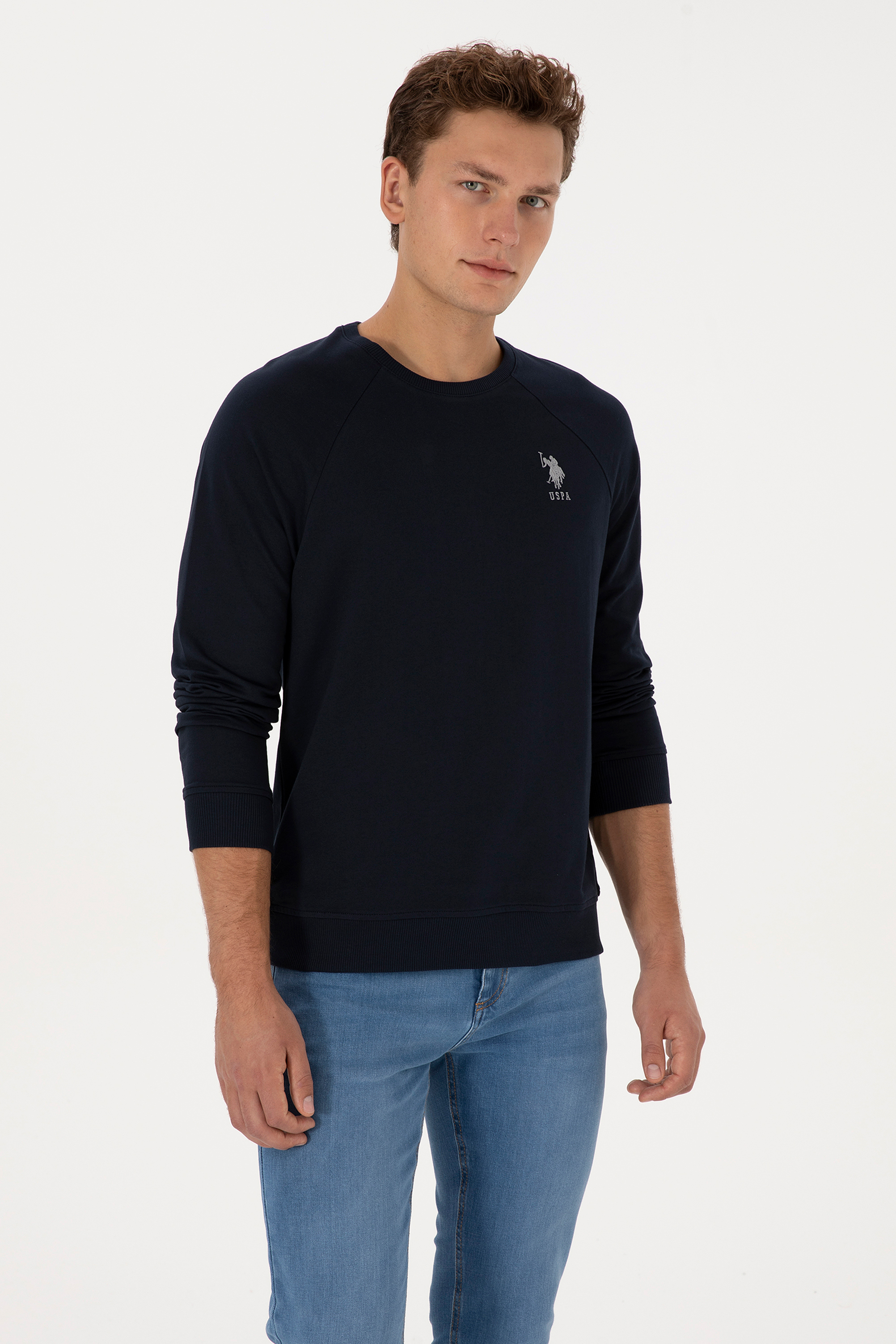 سویشرت بیسیک  لاجورد  رگولار  مردانه یو اس پولو | US POLO ASSN