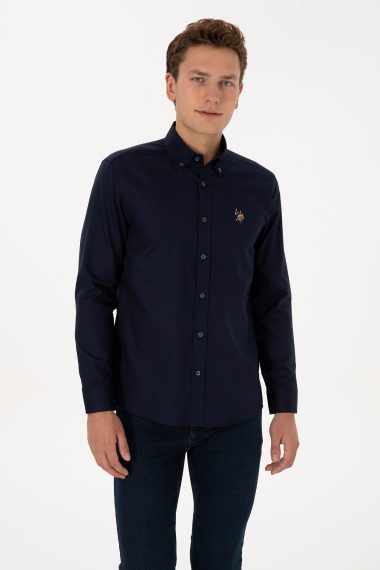 پیراهن بیسیک  لاجورد  رگولار  مردانه یو اس پولو | US POLO ASSN