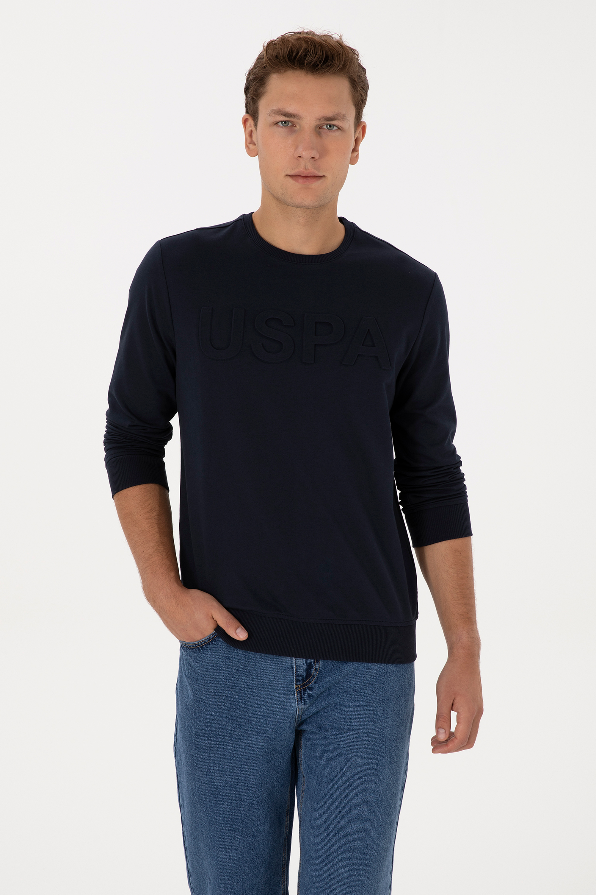 سویشرت بیسیک لاجورد رگولار مردانه یو اس پولو | US POLO ASSN