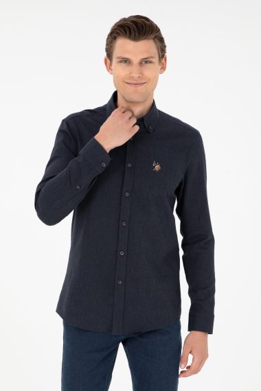 پیراهن بیسیک  لاجورد  اندامی  مردانه یو اس پولو | US POLO ASSN