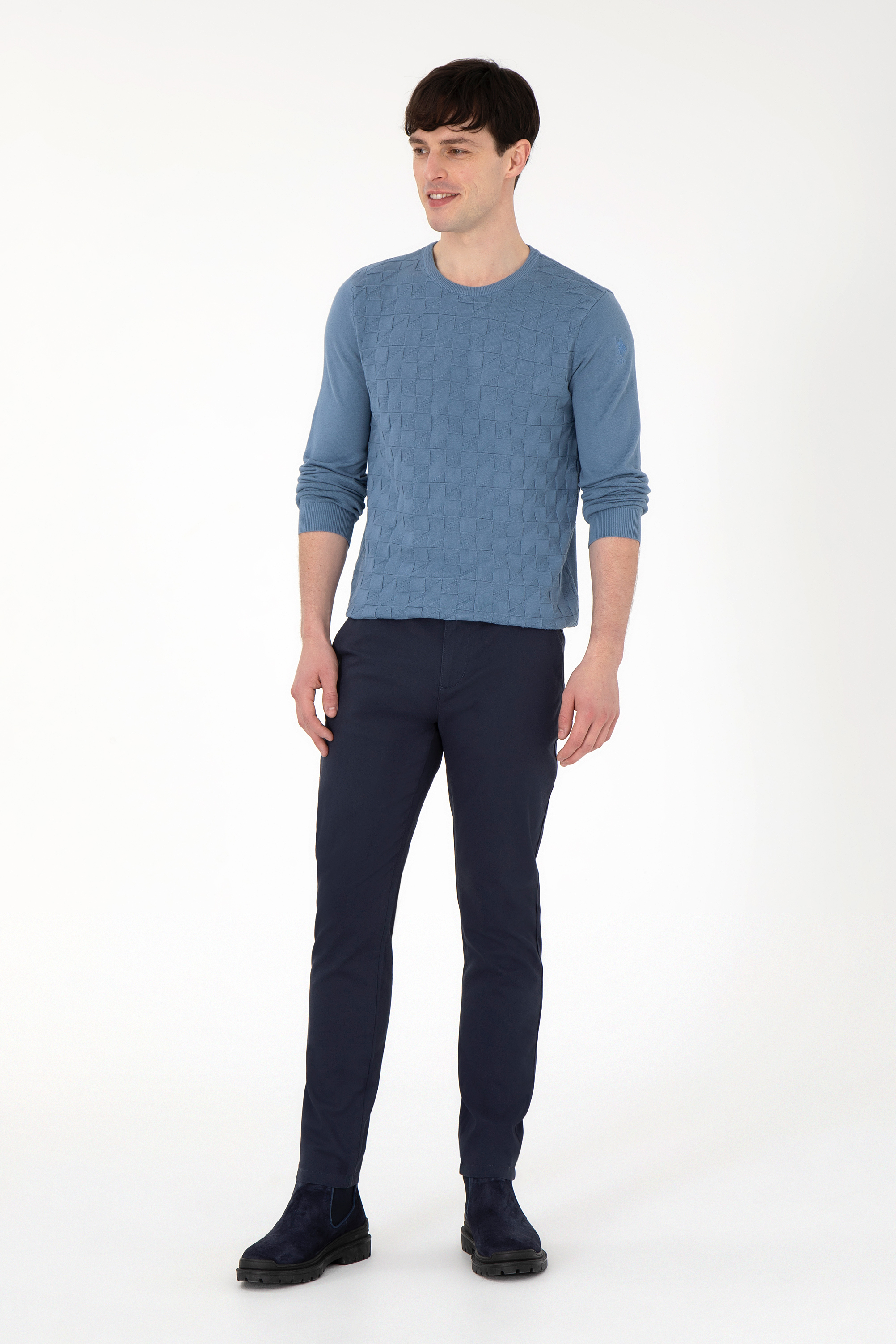 شلوار چینو / کانواس لاجورد اندامی مردانه یو اس پولو | US POLO ASSN