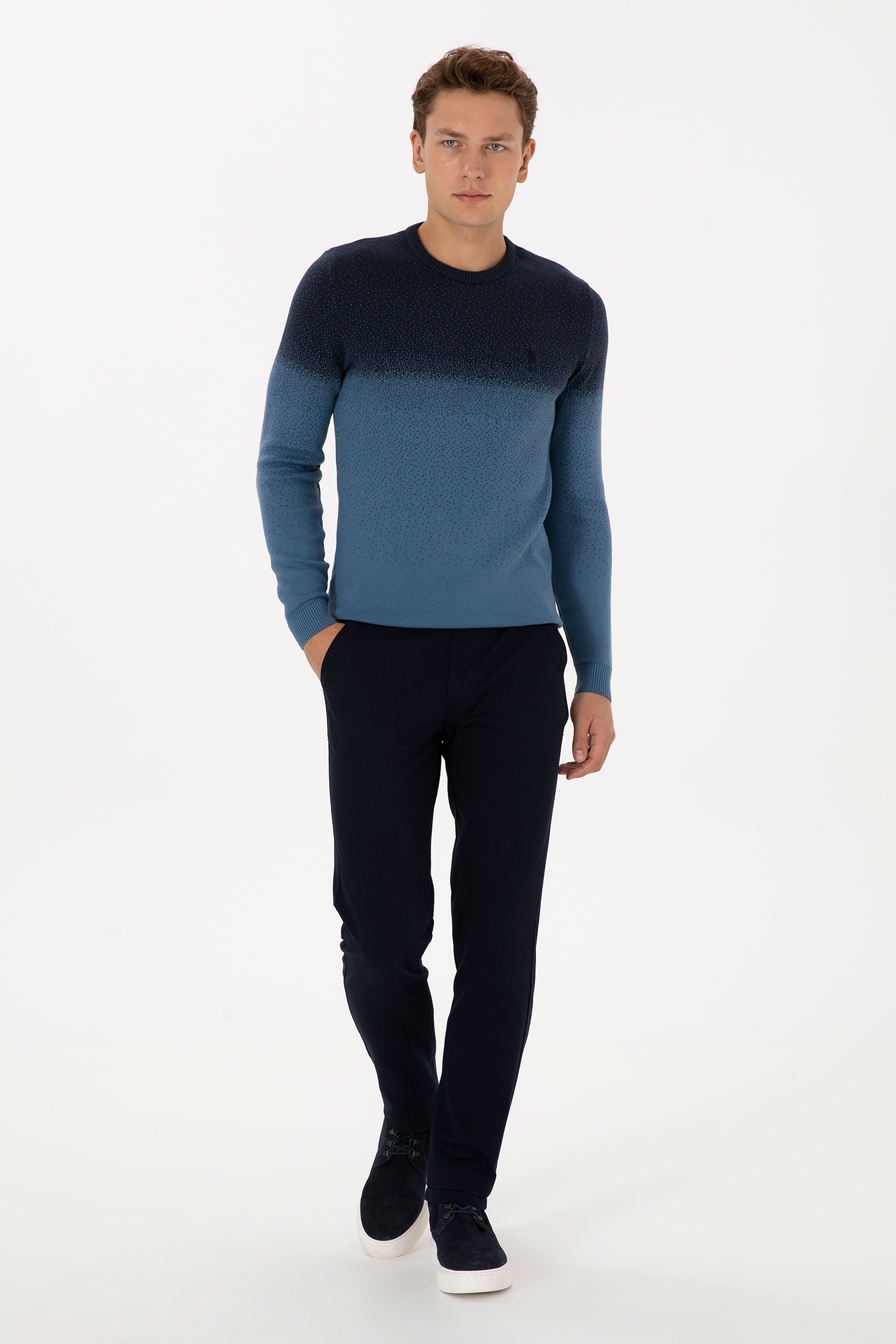 شلوار چینو / کانواس لاجورد اندامی مردانه یو اس پولو | US POLO ASSN