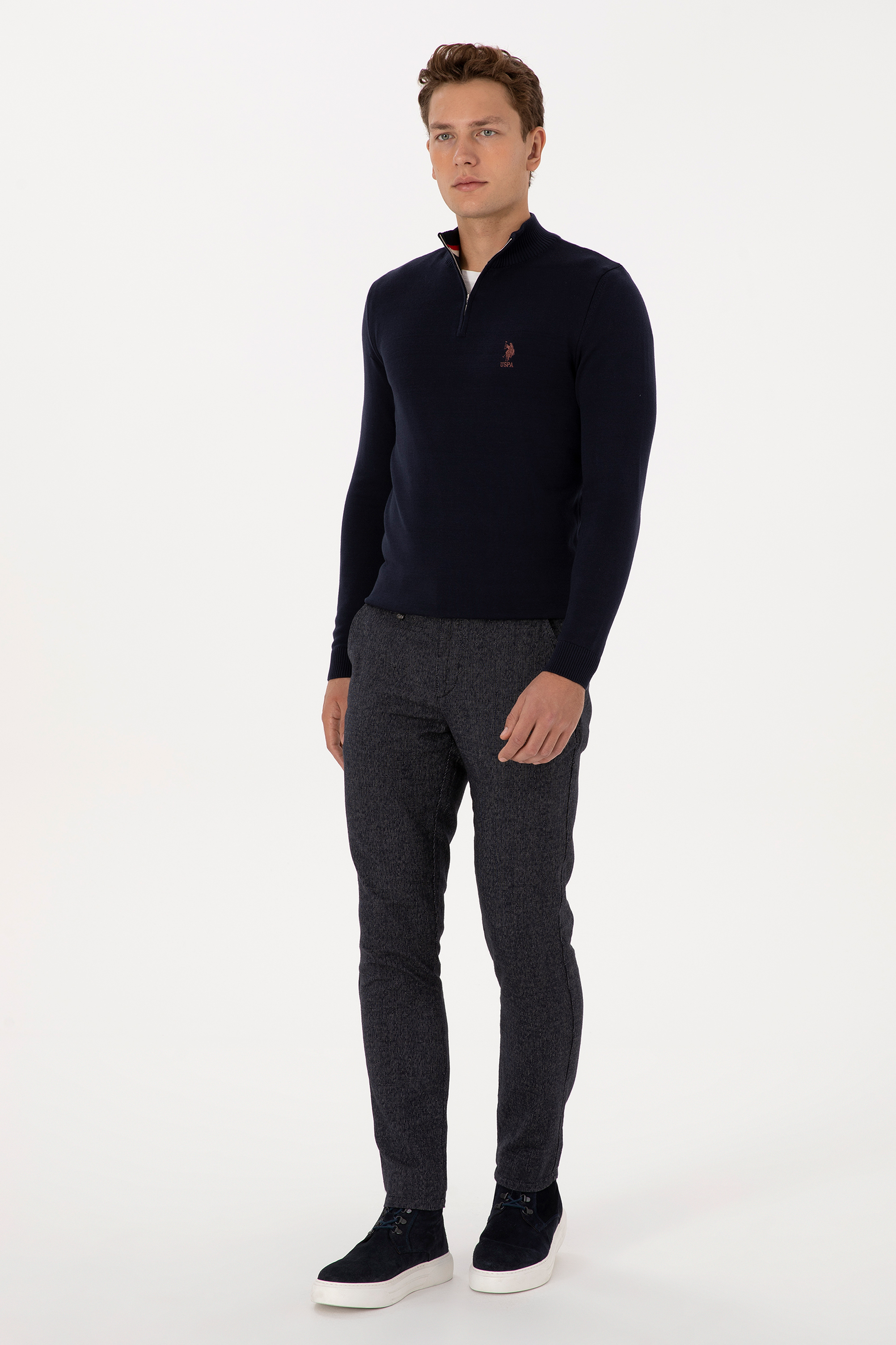 شلوار چینو / کانواس لاجورد اندامی مردانه یو اس پولو | US POLO ASSN
