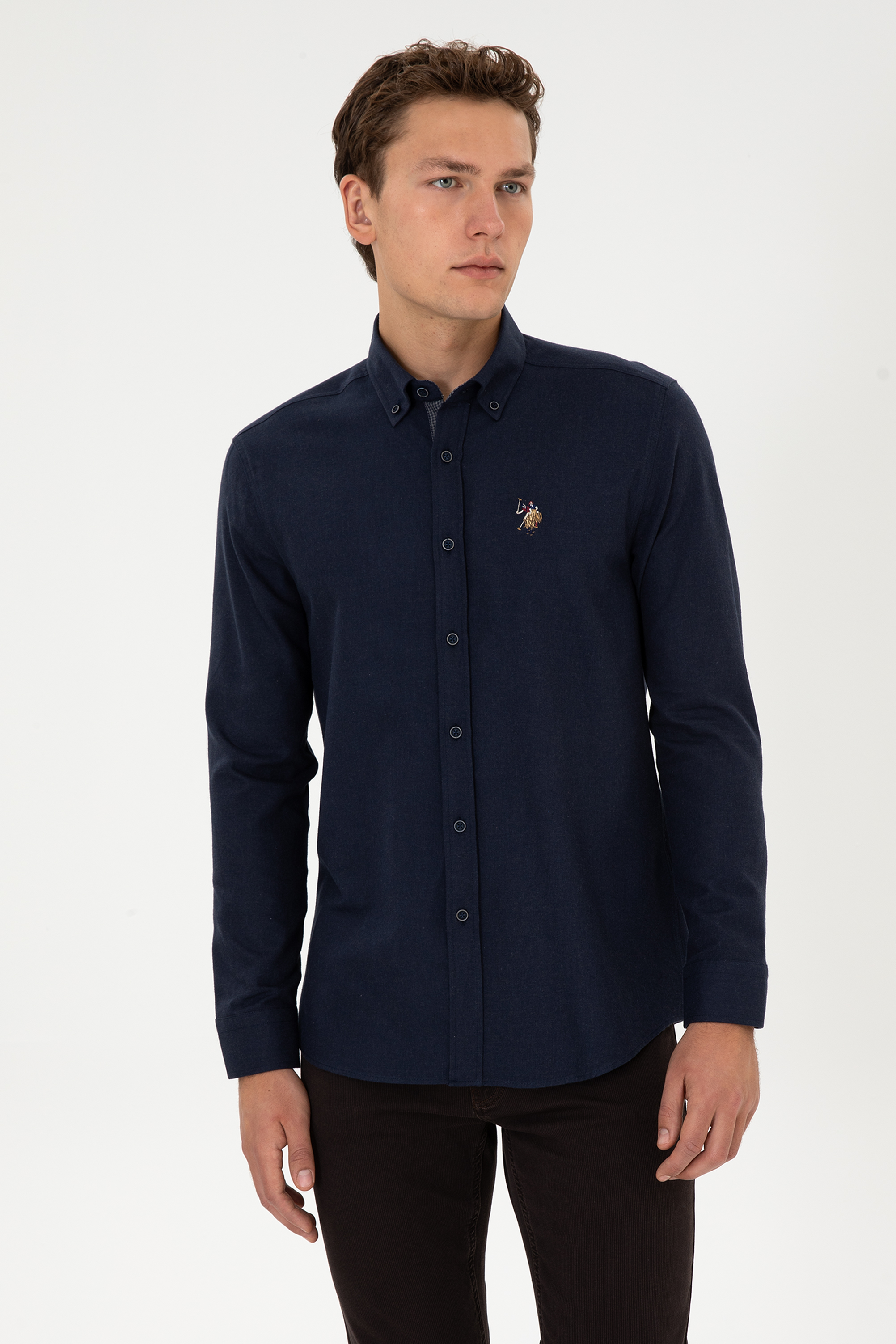 پیراهن لاجورد رگولار مردانه یو اس پولو | US POLO ASSN