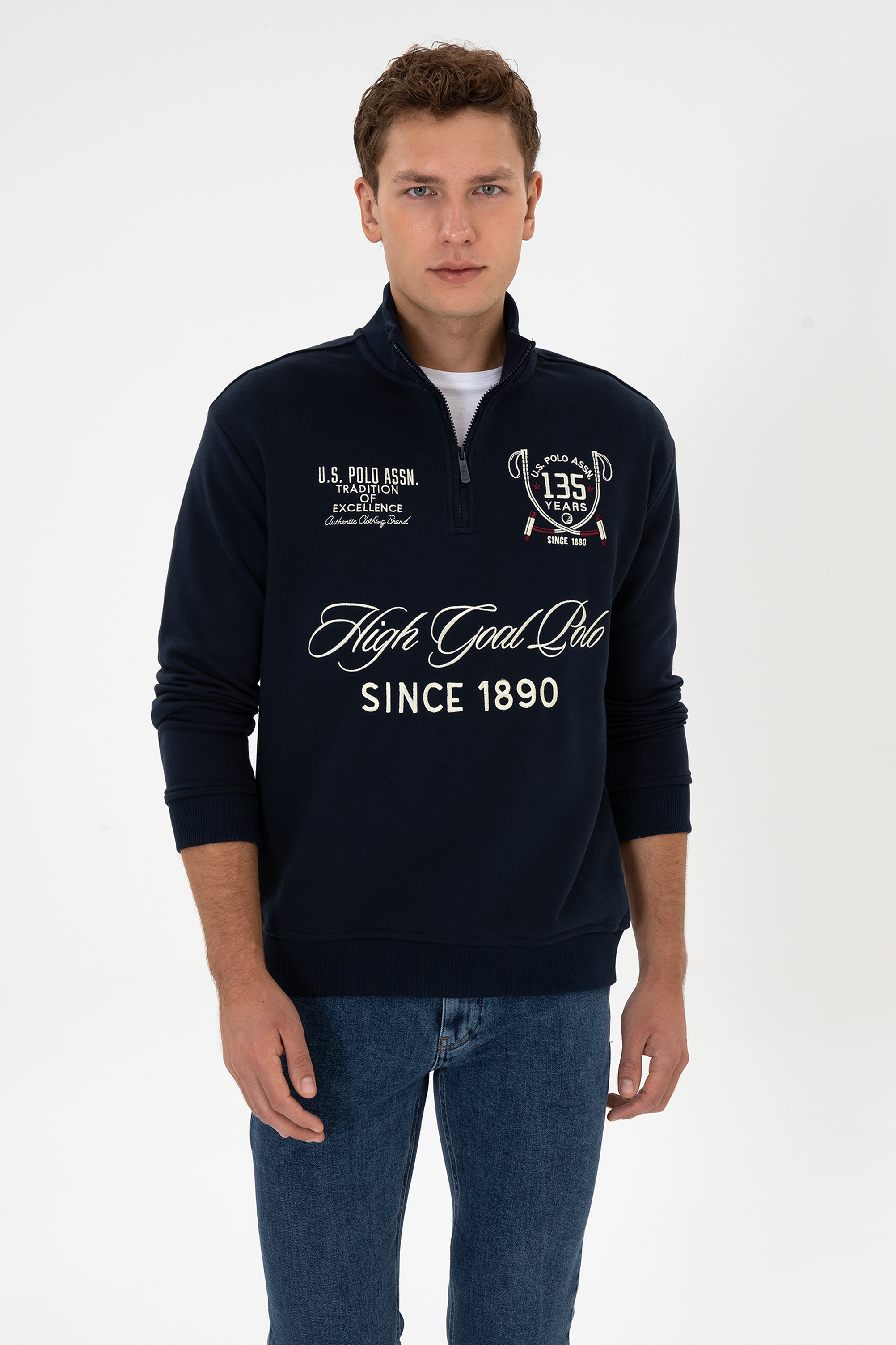 سویشرت لاجورد ریلکس مردانه یو اس پولو | US POLO ASSN