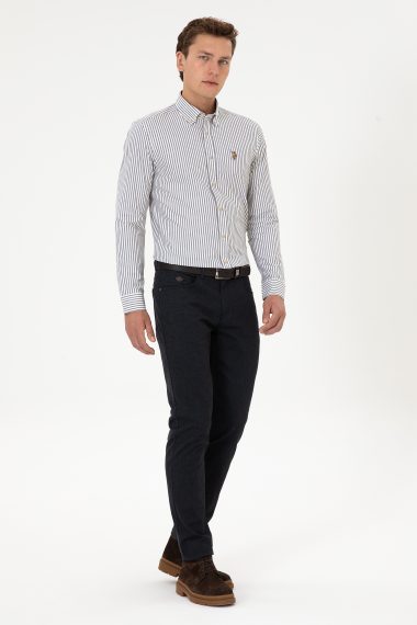 شلوار چینو / کانواس  لاجورد  اندامی  مردانه یو اس پولو | US POLO ASSN