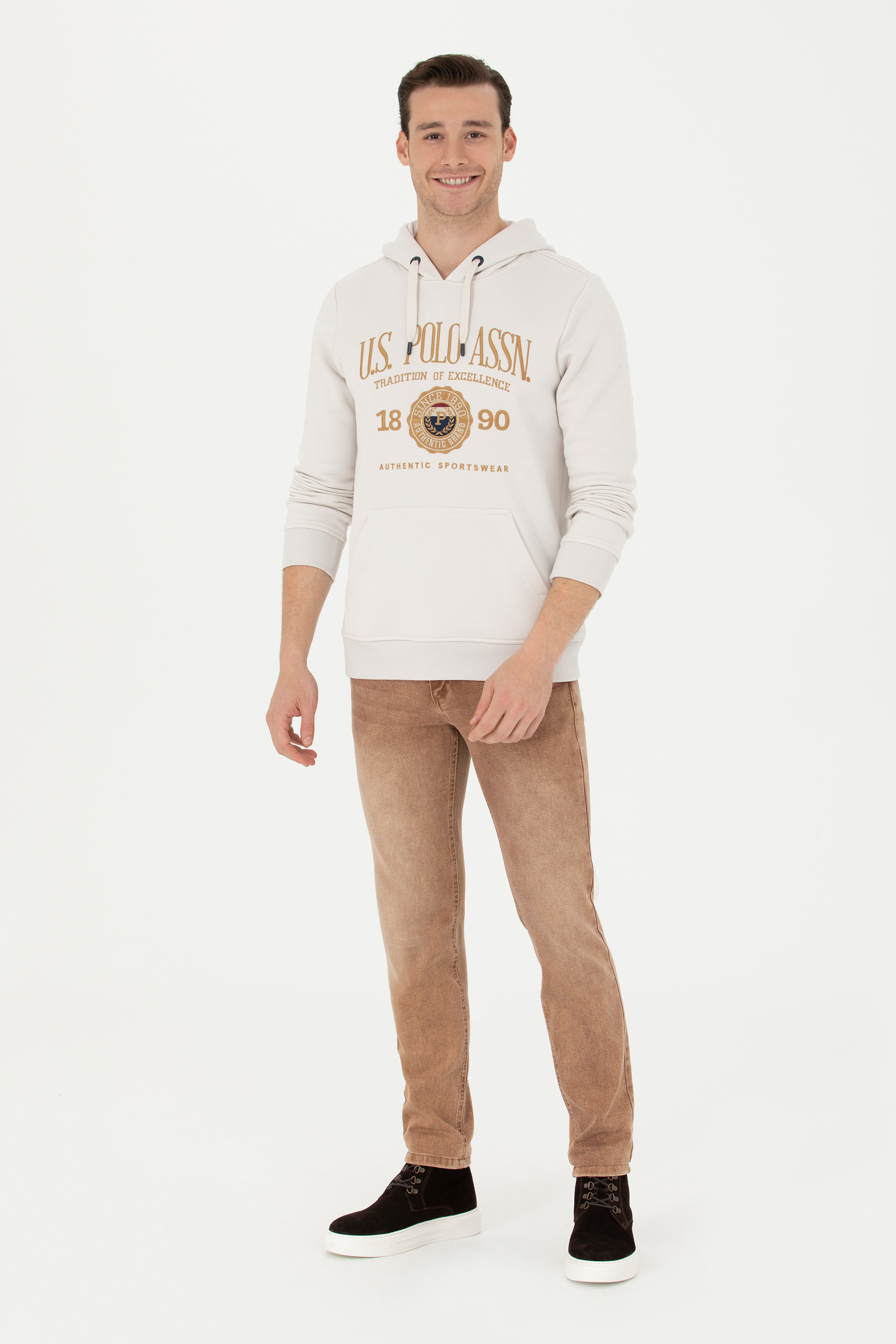 شلوار جین نارگیلی اندامی مردانه یو اس پولو | US POLO ASSN