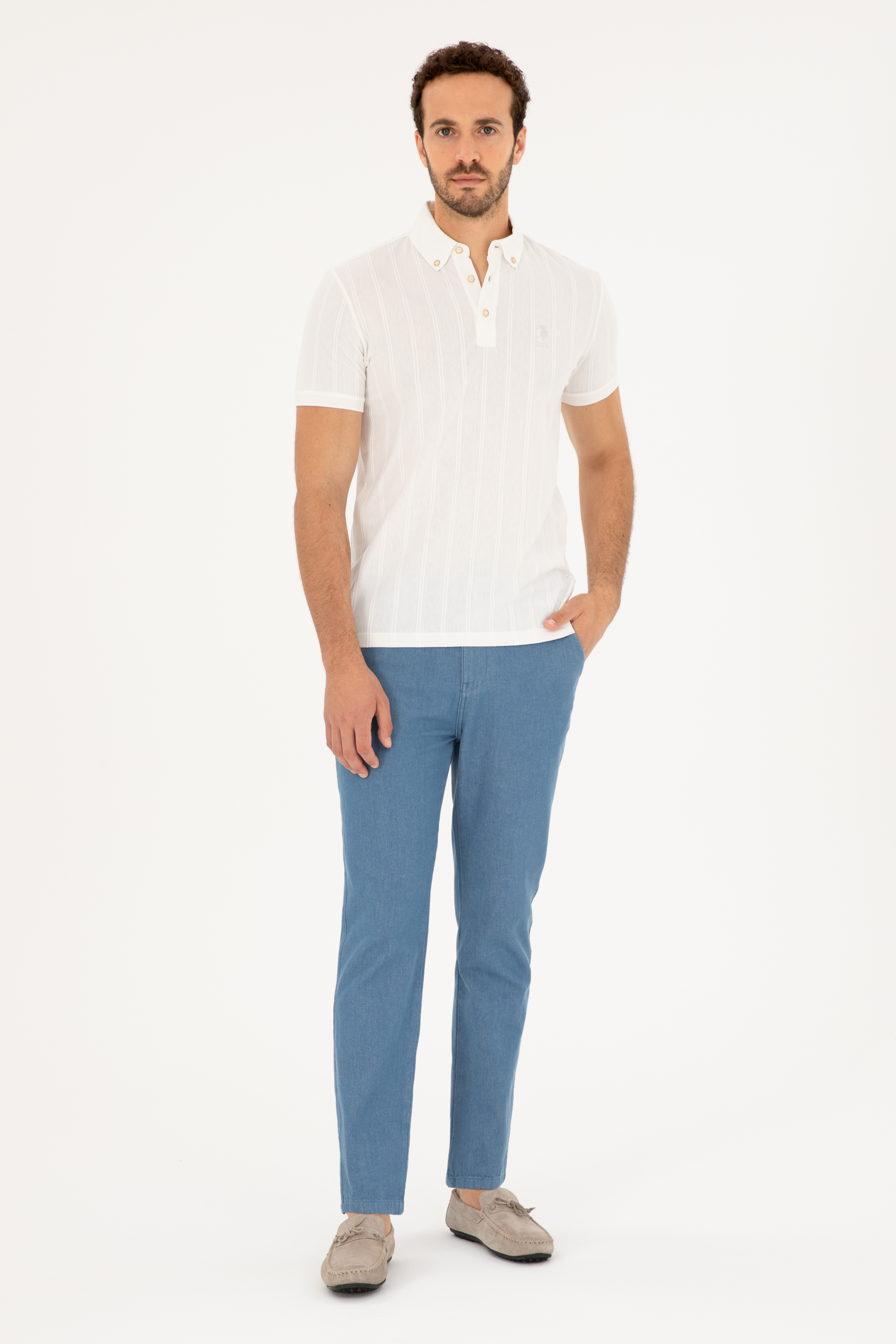 شلوار جین نیلی هویجی مردانه یو اس پولو | US POLO ASSN