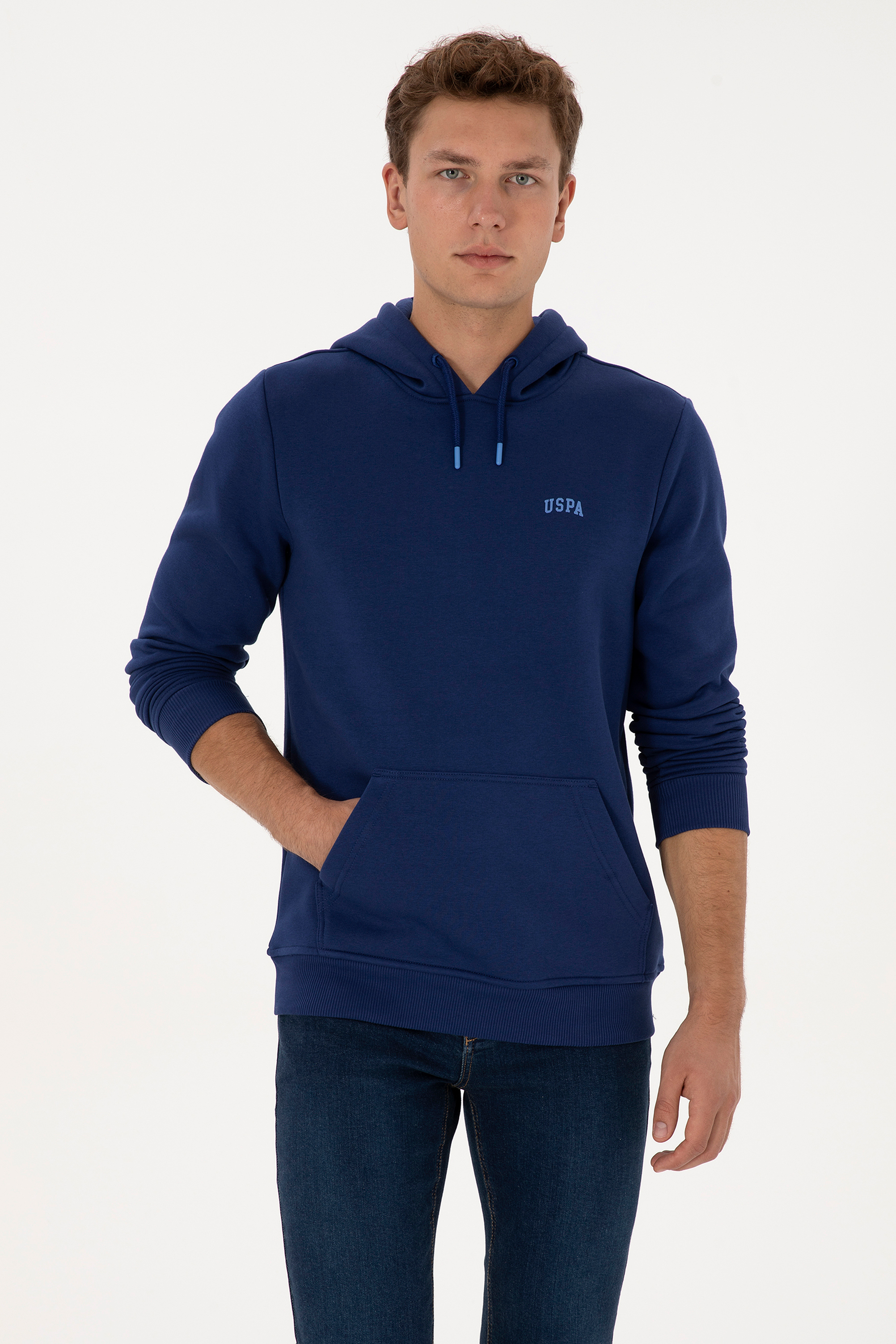 سویشرت بیسیک نیلی رگولار مردانه یو اس پولو | US POLO ASSN