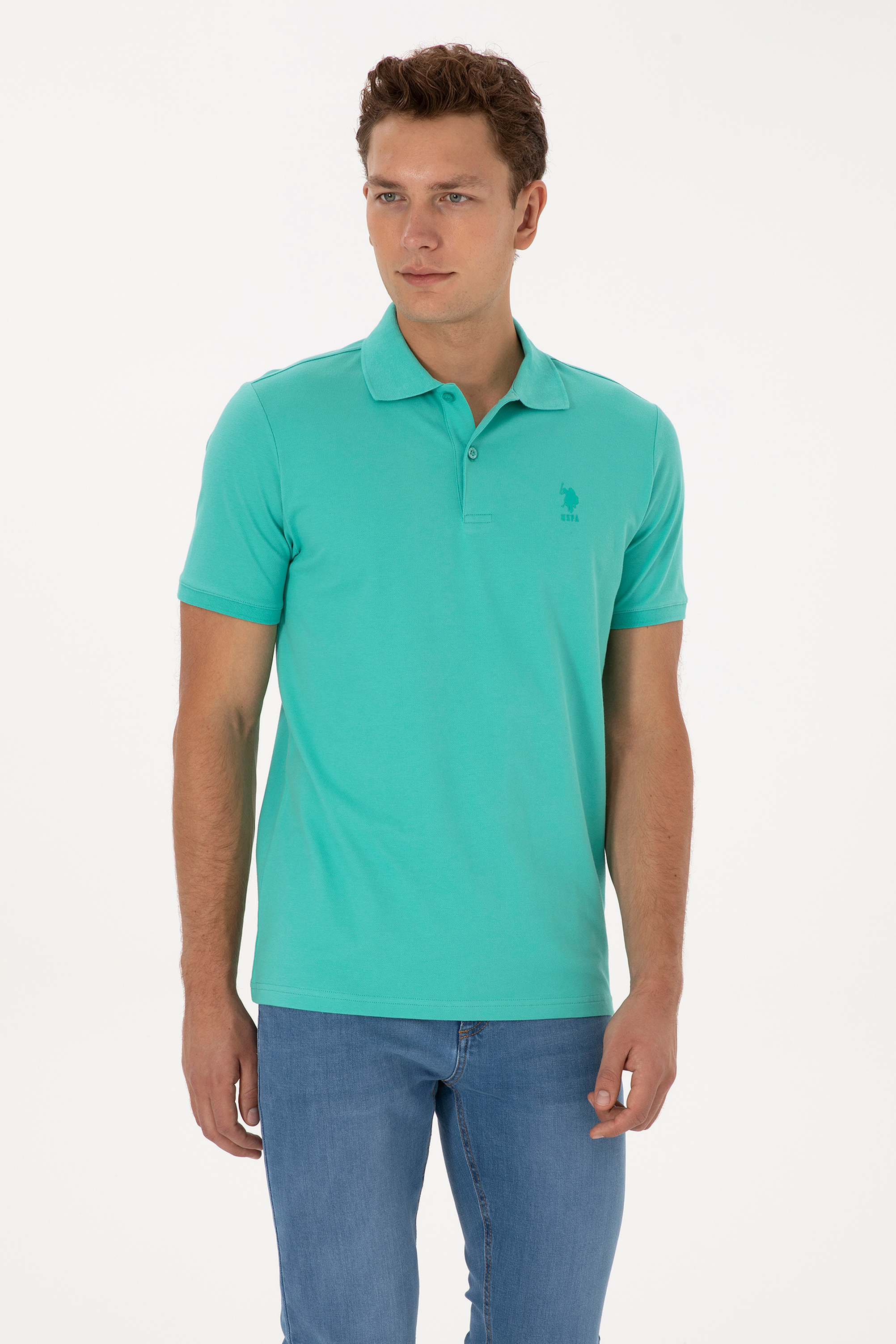 تی شرت نعناعی رگولار مردانه یو اس پولو | US POLO ASSN