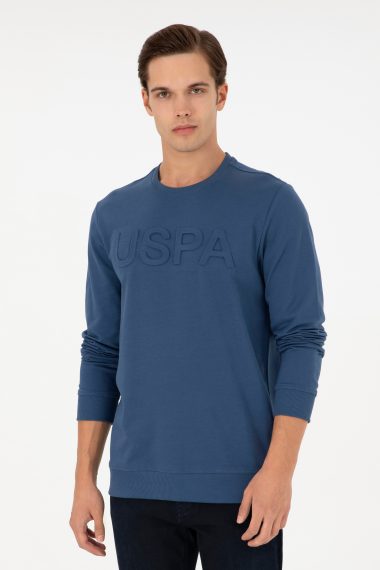 سویشرت بیسیک یقه گرد نیلی  رگولار  مردانه یو اس پولو | US POLO ASSN