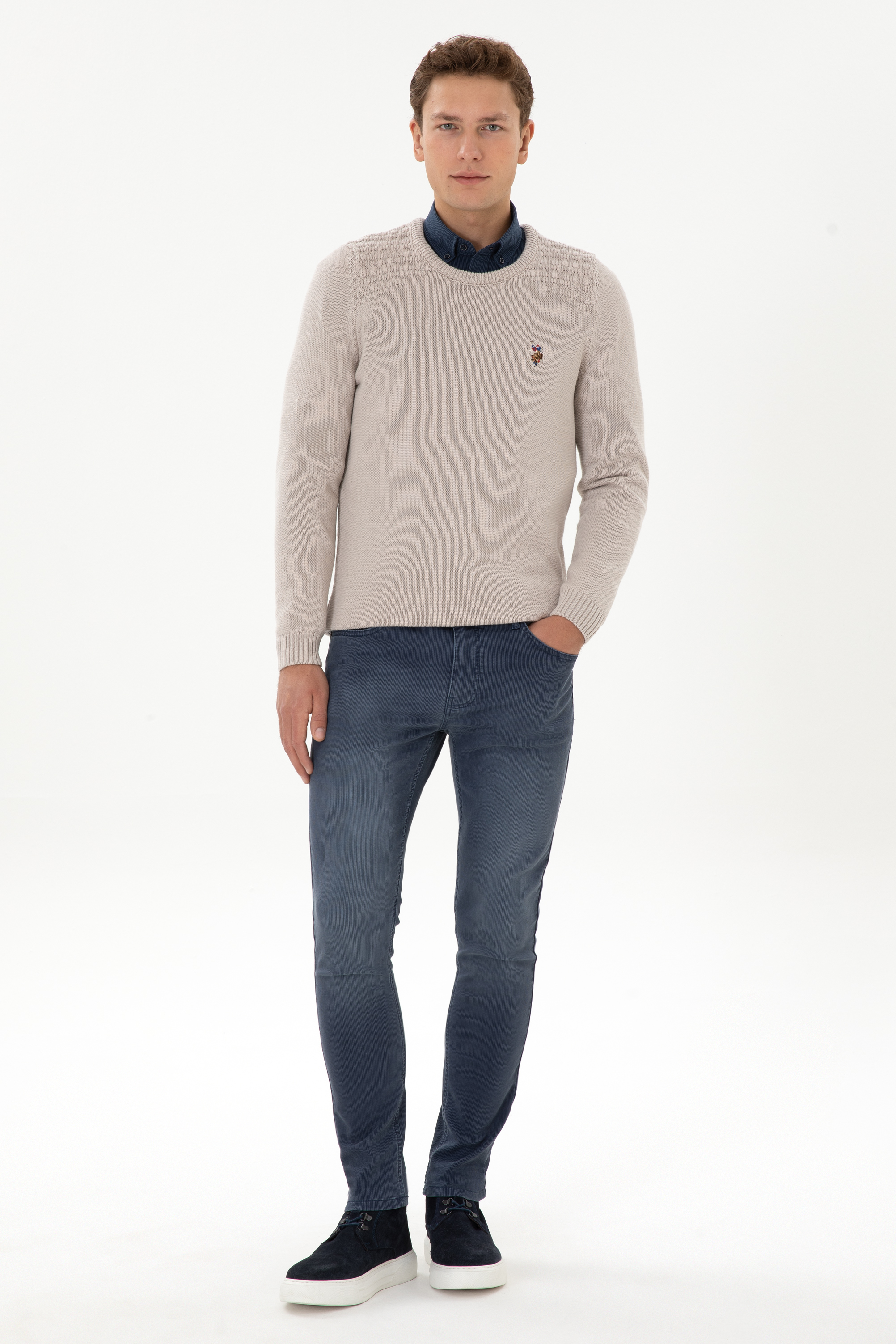 شلوار جین نیلی اندامی مردانه یو اس پولو | US POLO ASSN