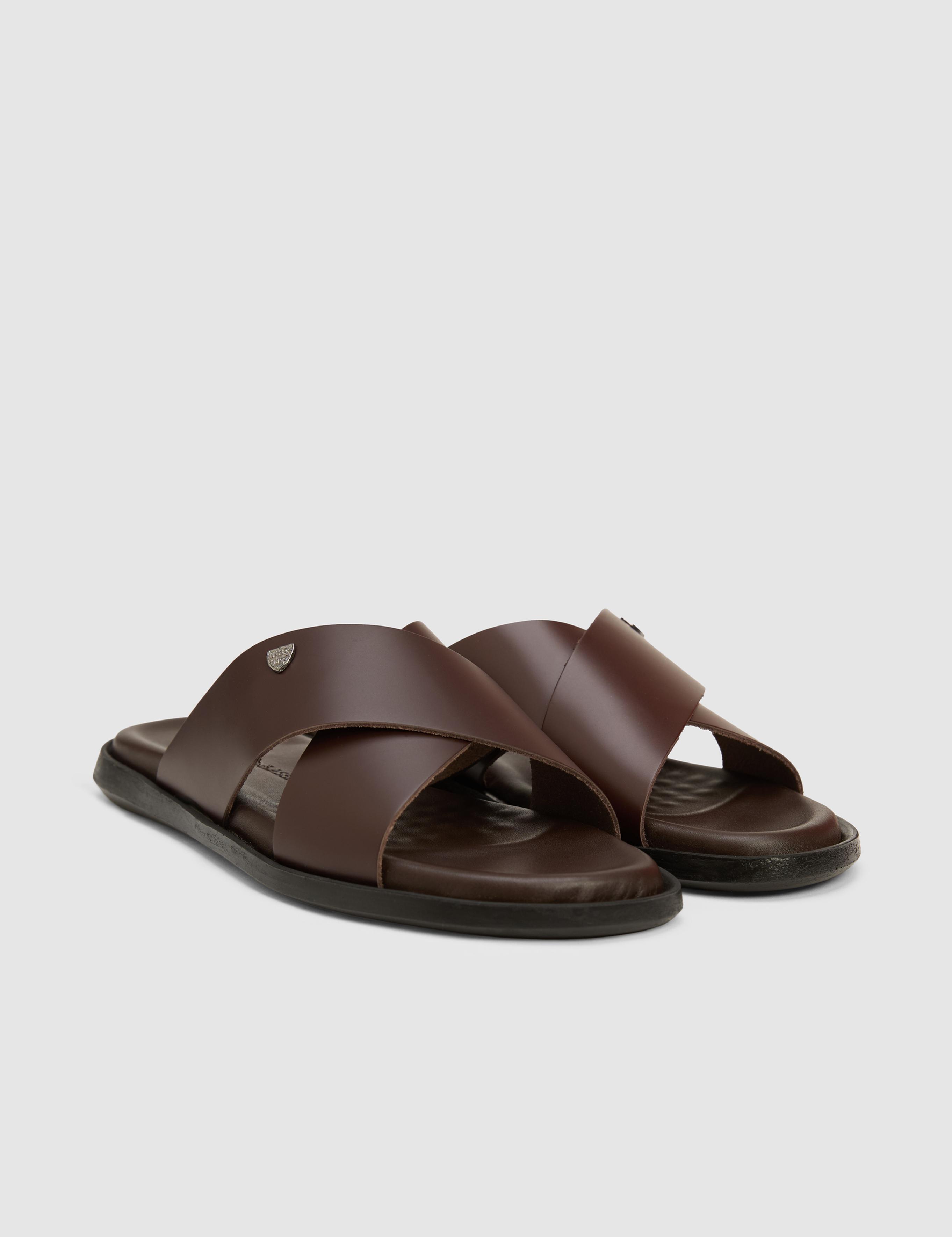 دمپایی قهوه ای استاندارد فیت مردانه یو اس پولو | US POLO ASSN