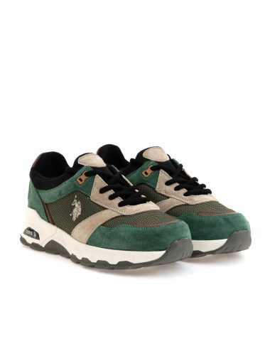 کفش ورزشی  سبز تیره  استاندارد فیت  مردانه یو اس پولو | US POLO ASSN