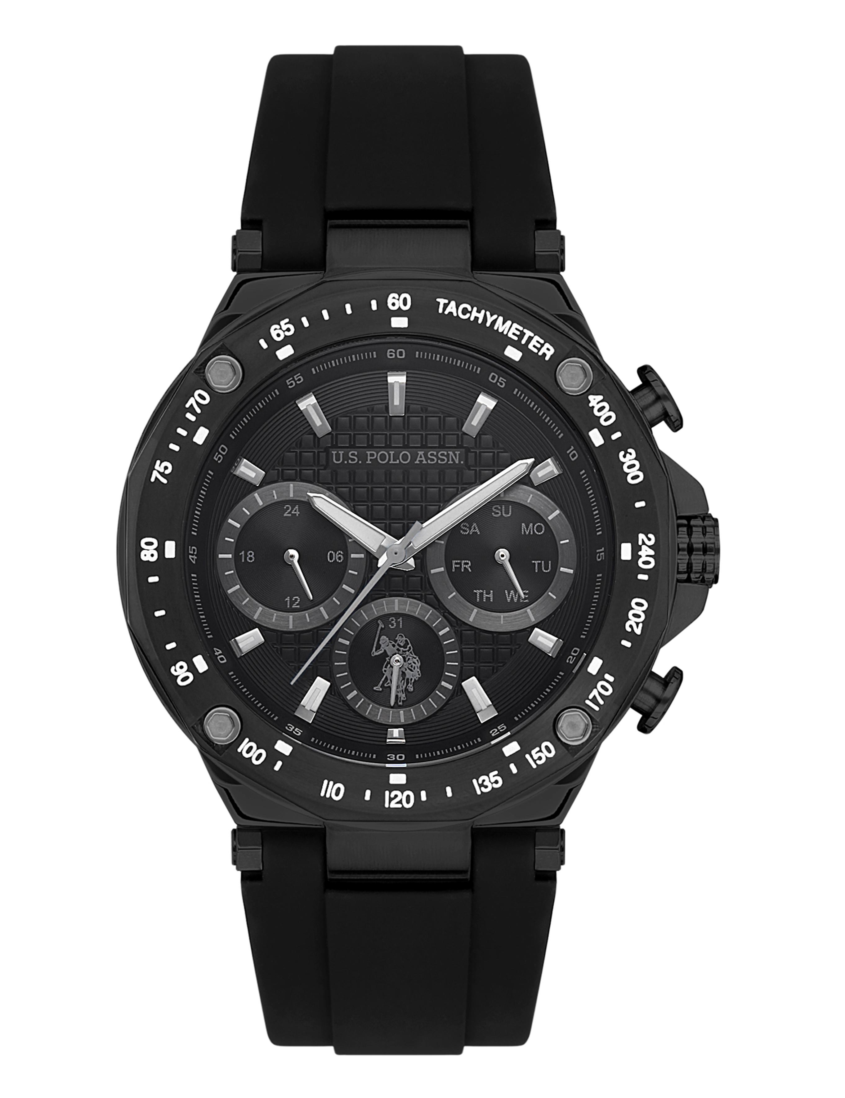 ساعت مچی سیاه استاندارد فیت مردانه یو اس پولو | US POLO ASSN
