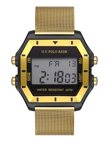 ساعت مچی  طلایی  استاندارد فیت  مردانه یو اس پولو | US POLO ASSN