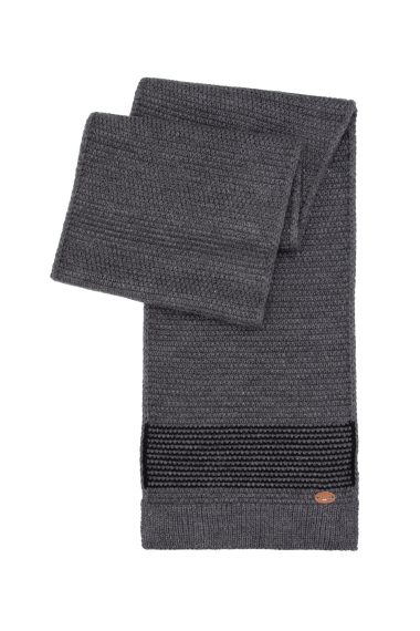 شال گردن  زغالی ملانژ  استاندارد فیت  مردانه یو اس پولو | US POLO ASSN