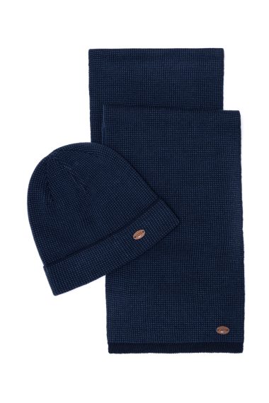 شال گردن  لاجورد  استاندارد فیت  مردانه یو اس پولو | US POLO ASSN