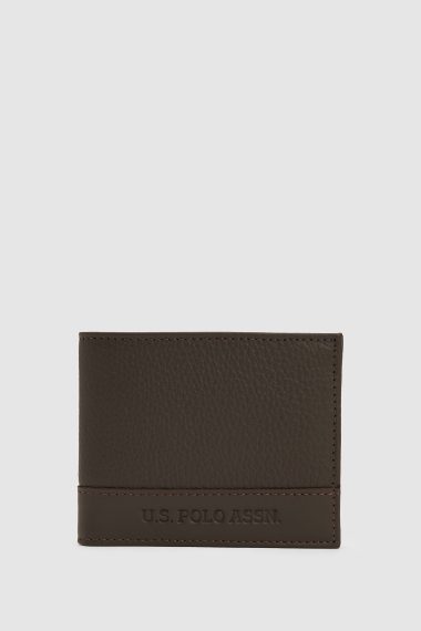 کیف پول  قهوه ای  استاندارد فیت  مردانه یو اس پولو | US POLO ASSN
