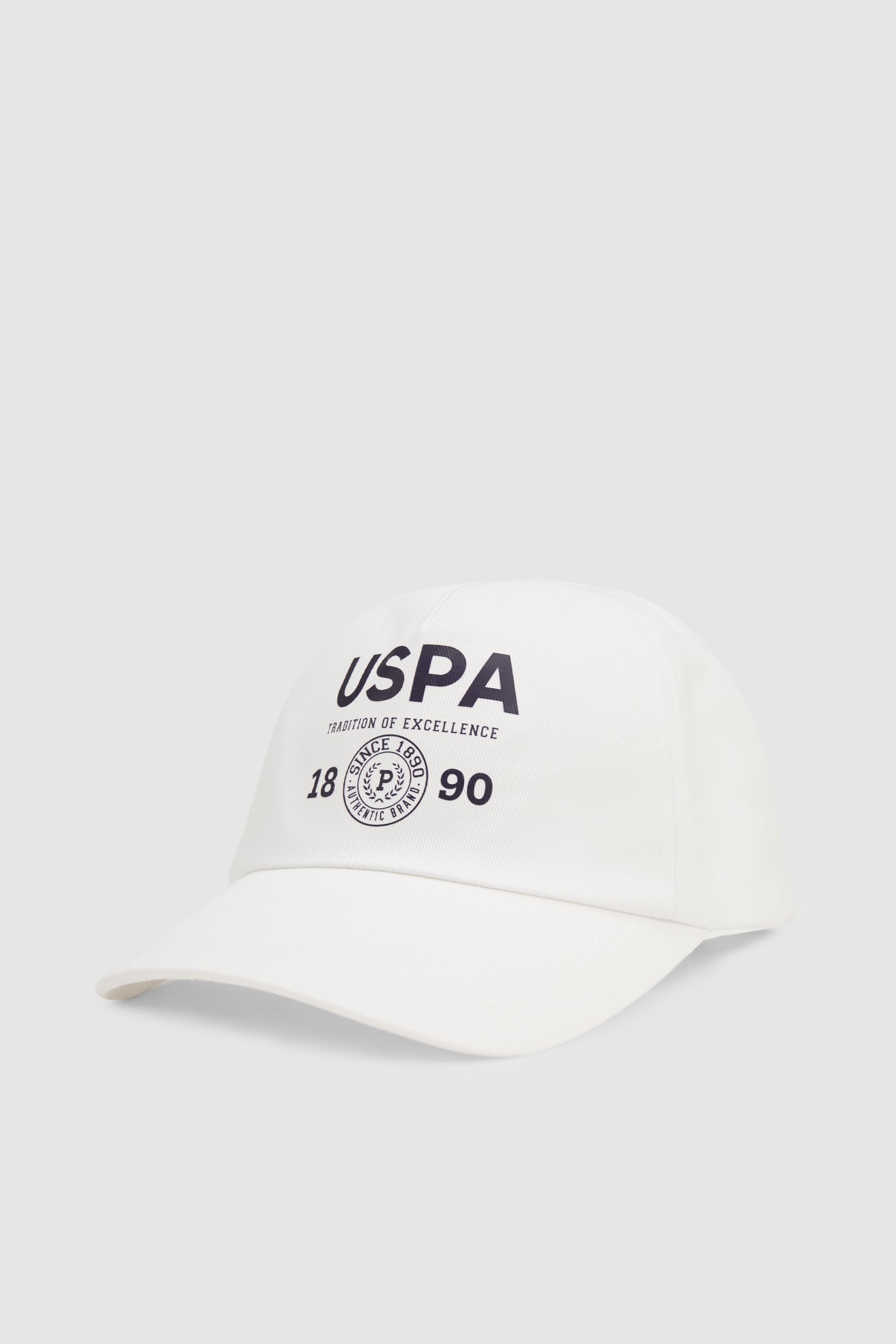 کلاه لبه دار سفید رگولار مردانه یو اس پولو | US POLO ASSN