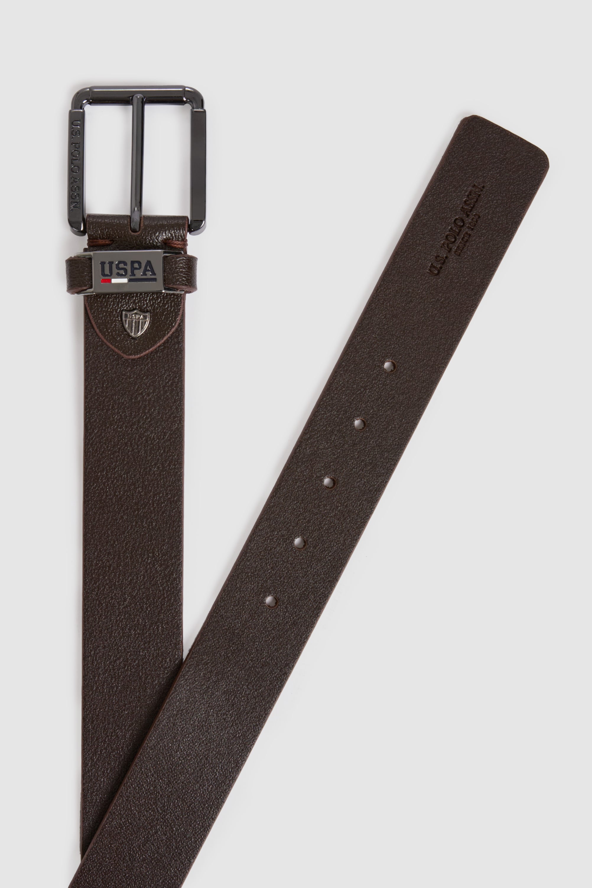 کمربند قهوه ای استاندارد فیت مردانه یو اس پولو | US POLO ASSN
