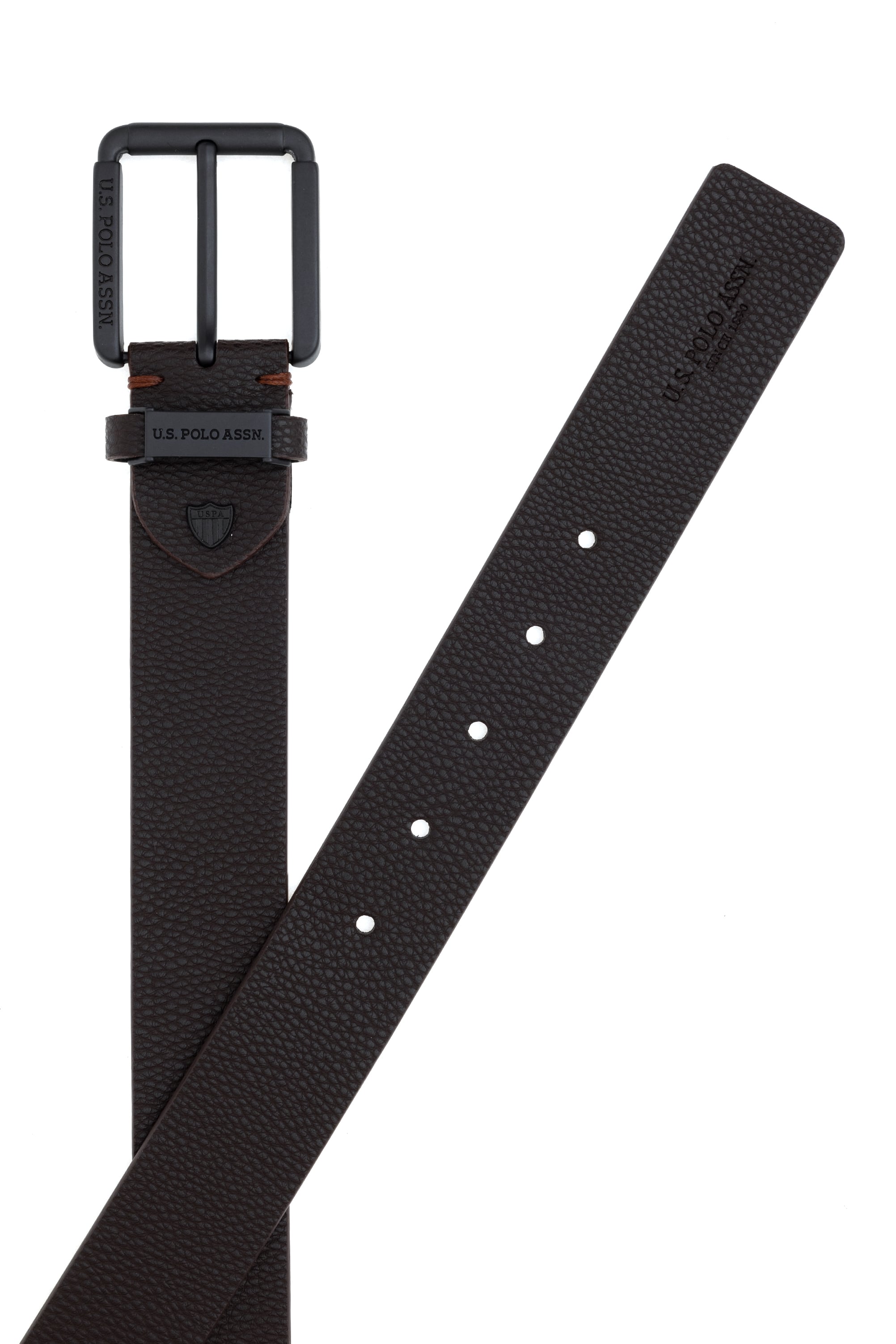 کمربند قهوه ای استاندارد فیت مردانه یو اس پولو | US POLO ASSN