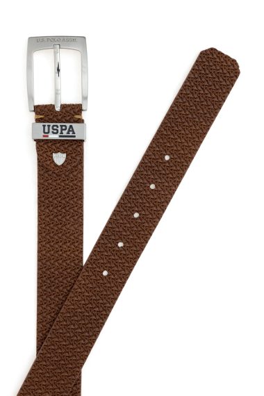کمربند  قهوه ای روشن  استاندارد فیت  مردانه یو اس پولو | US POLO ASSN