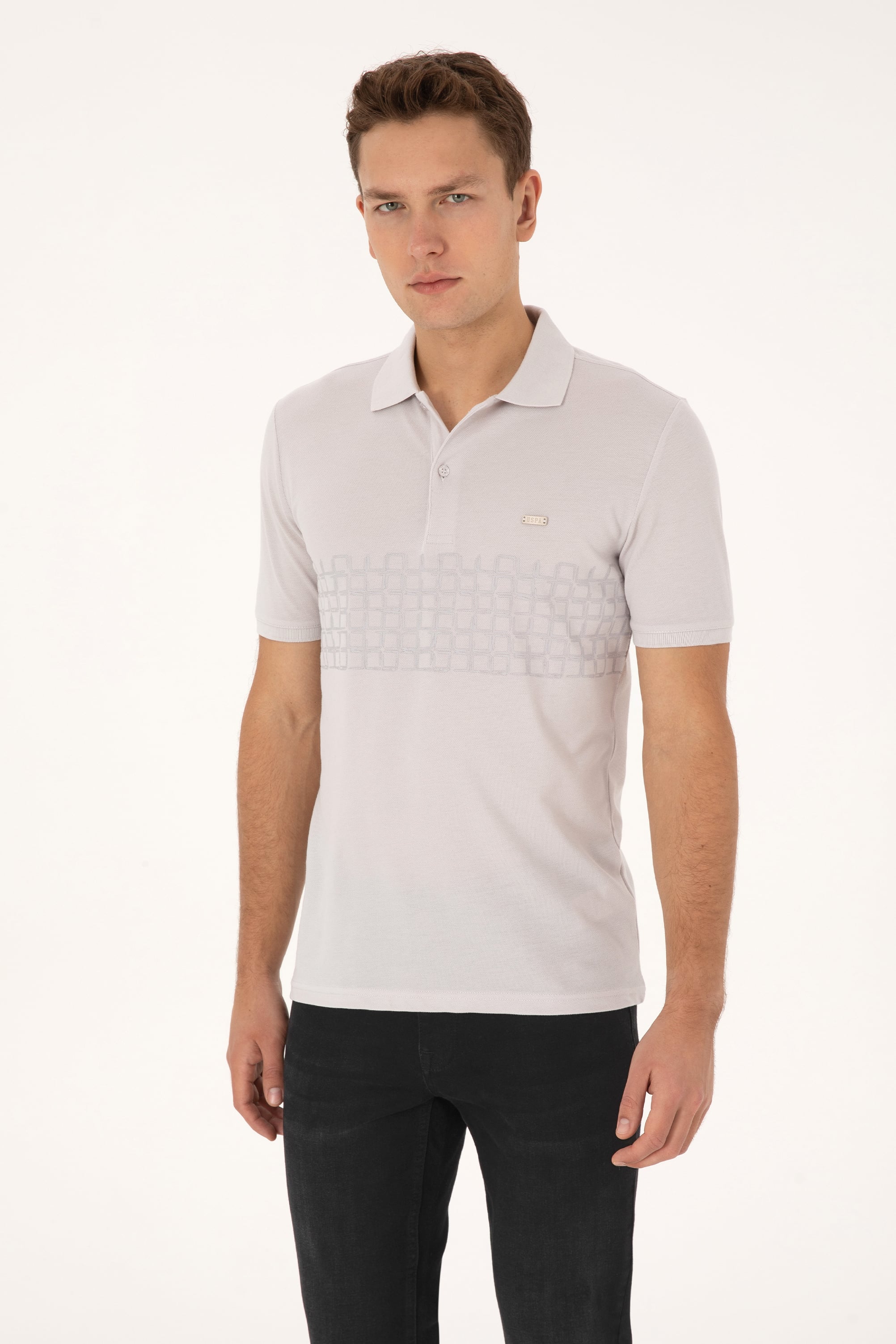 پولوشرت خاکستری رگولار مردانه یو اس پولو | US POLO ASSN