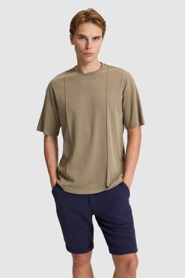 تی شرت یقه گرد  خاکی  ریلکس  مردانه یو اس پولو | US POLO ASSN