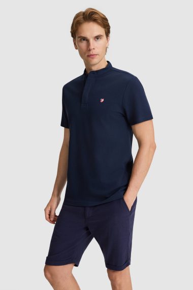 تی شرت یقه دیپلمات  لاجورد  رگولار  مردانه یو اس پولو | US POLO ASSN