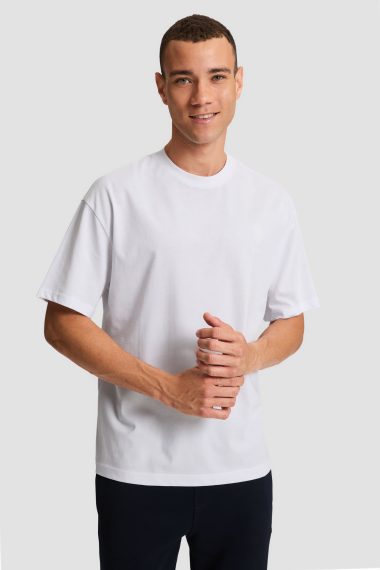 تی شرت یقه گرد  سفید  ریلکس  مردانه یو اس پولو | US POLO ASSN