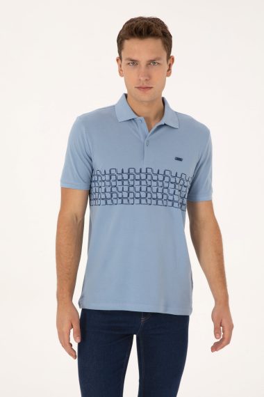 پولوشرت  سورمه ای روشن  رگولار  مردانه یو اس پولو | US POLO ASSN