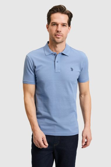پولوشرت  نیلی  اندامی  مردانه یو اس پولو | US POLO ASSN