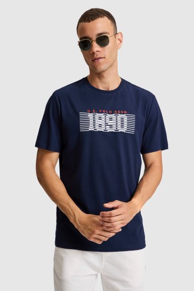 تی شرت یقه گرد  لاجورد  رگولار  مردانه یو اس پولو | US POLO ASSN