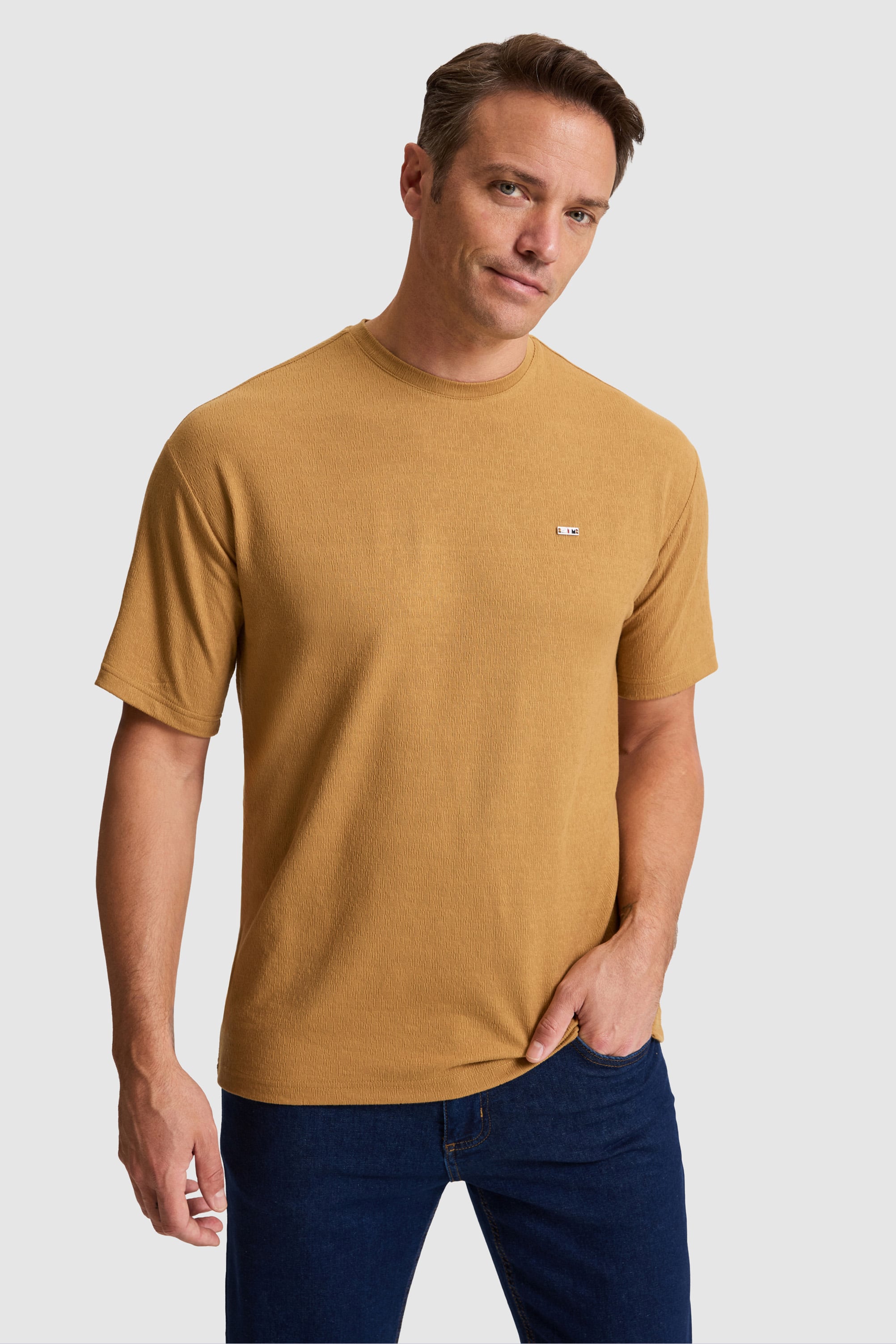 تی شرت یقه گرد نارگیلی ریلکس مردانه یو اس پولو | US POLO ASSN