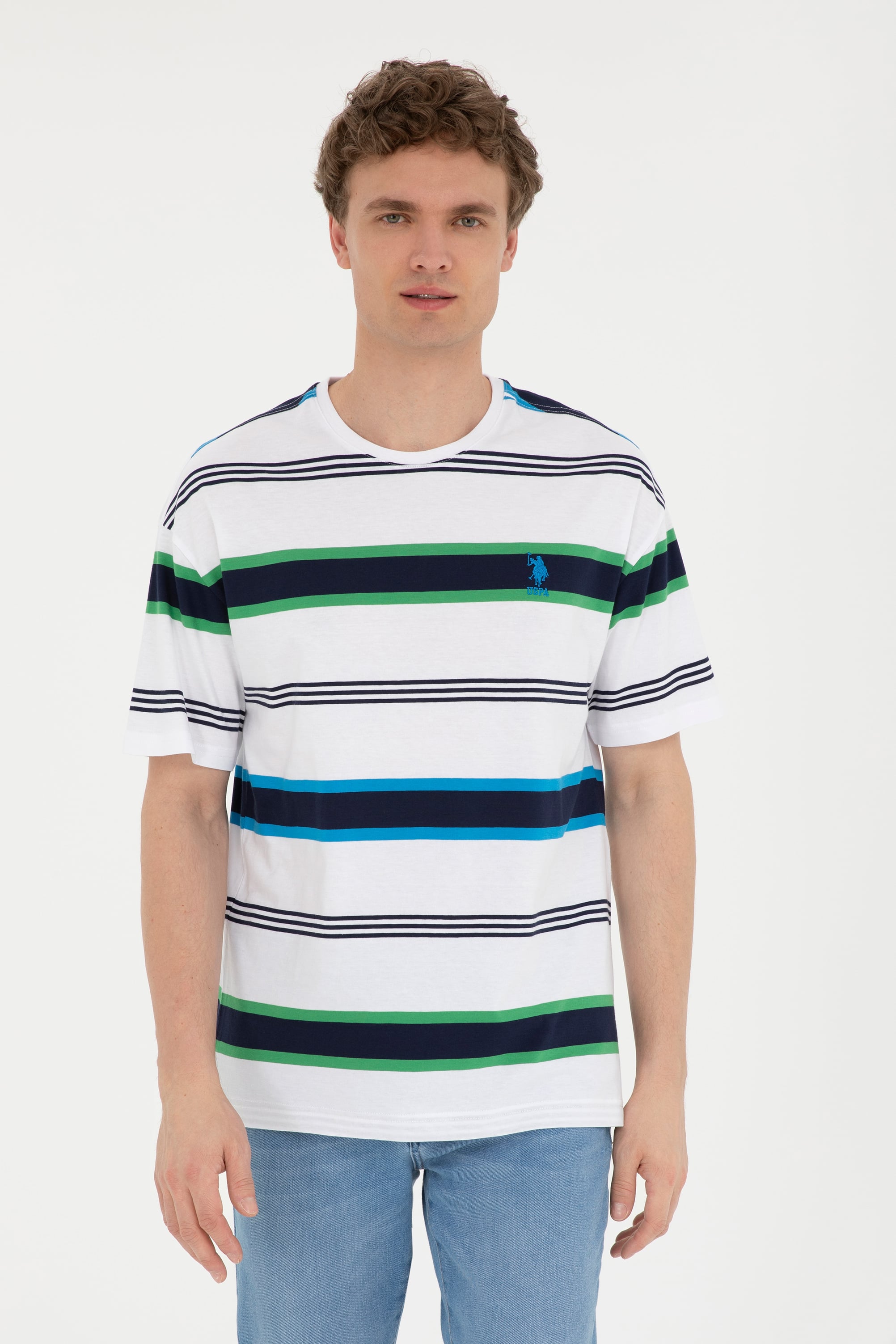 تی شرت یقه گرد یقه گرد اکرو ریلکس آستین کوتاه مردانه یو اس پولو | US POLO ASSN