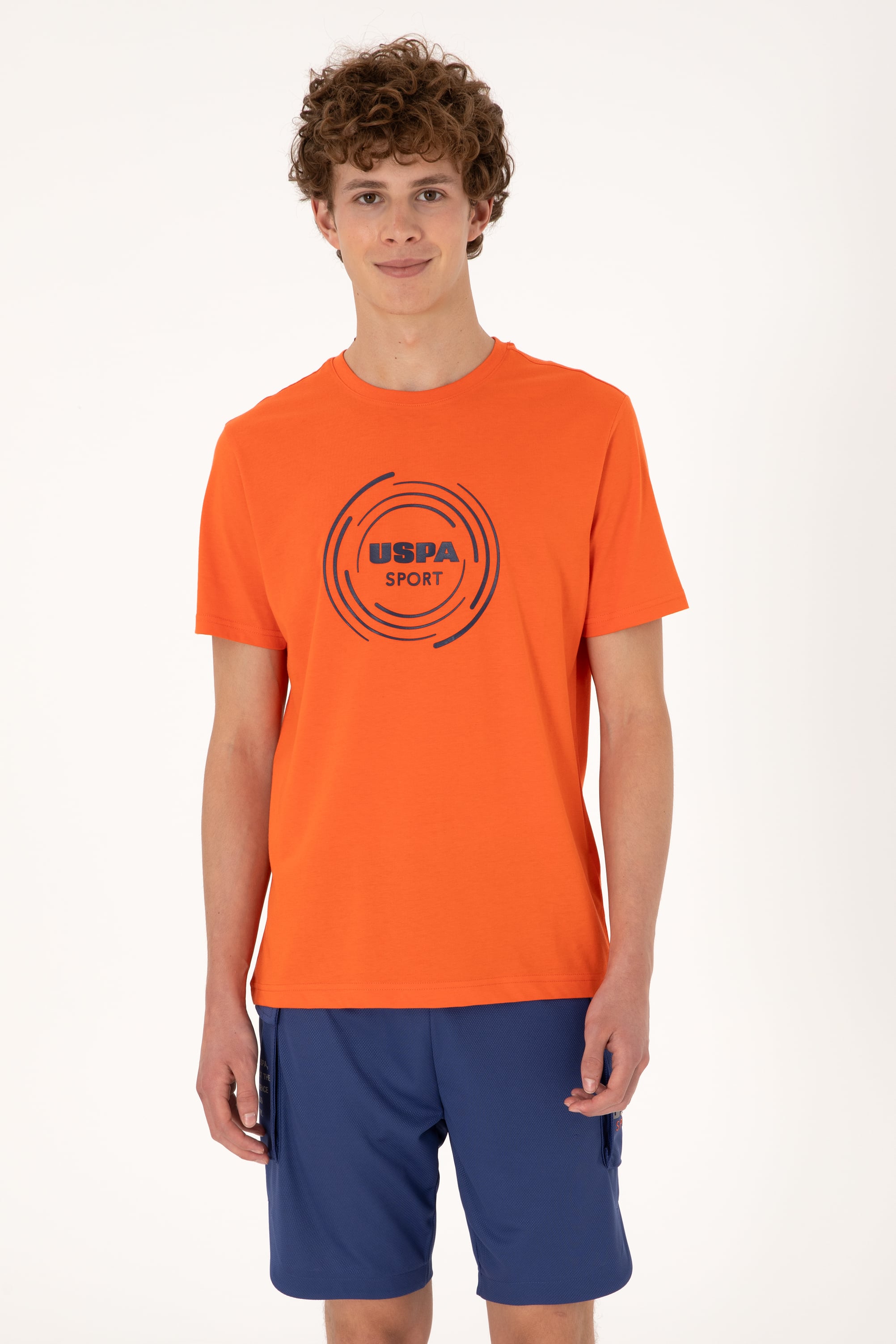 تی شرت یقه گرد گل اناری رگولار مردانه یو اس پولو | US POLO ASSN