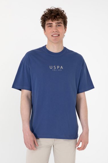 تی شرت یقه گرد یقه گرد لاجورد روشن  Oversize  مردانه یو اس پولو | US POLO ASSN