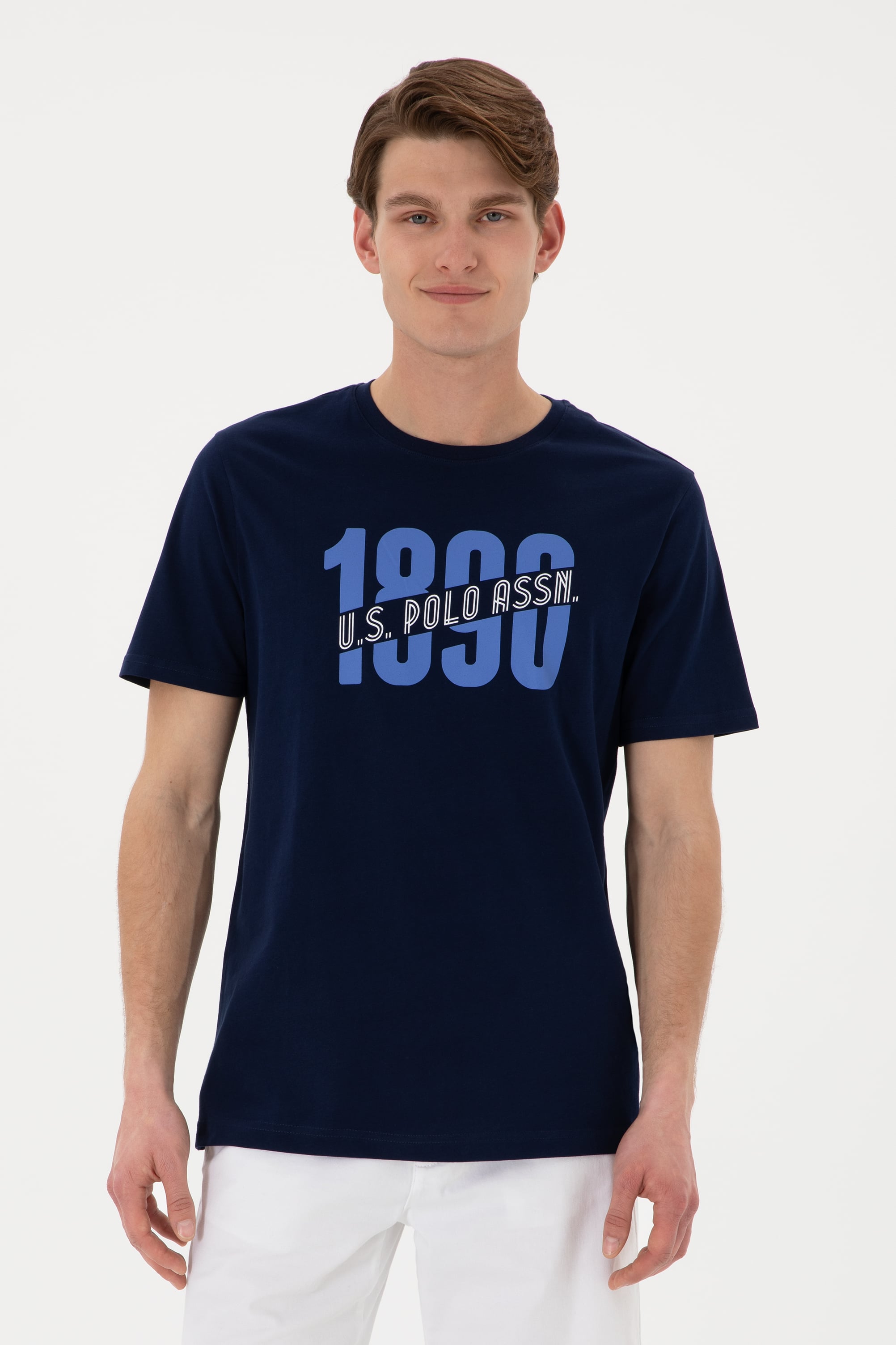 تی شرت یقه گرد لاجورد رگولار مردانه یو اس پولو | US POLO ASSN
