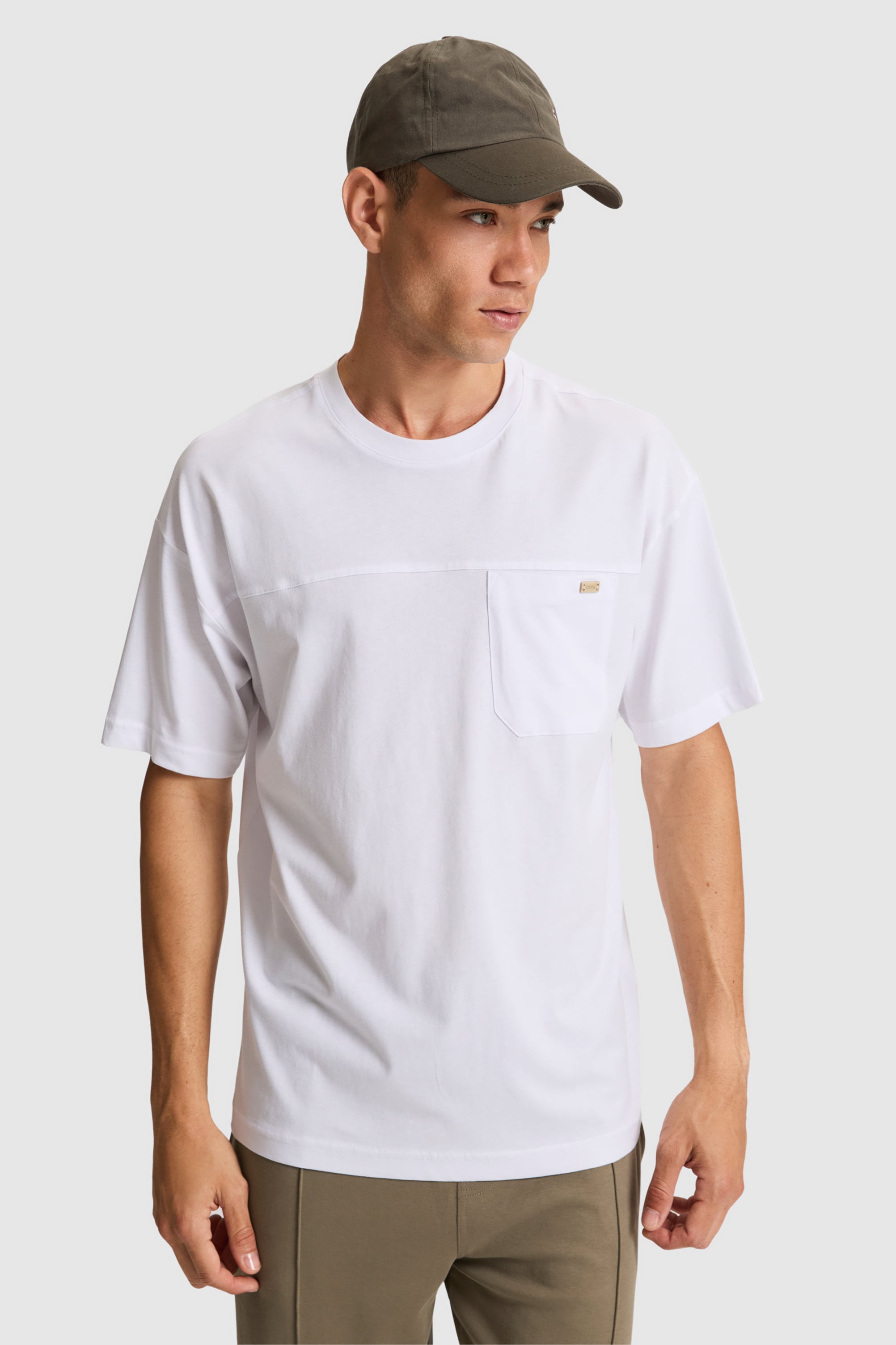تی شرت یقه گرد سفید ریلکس مردانه یو اس پولو | US POLO ASSN