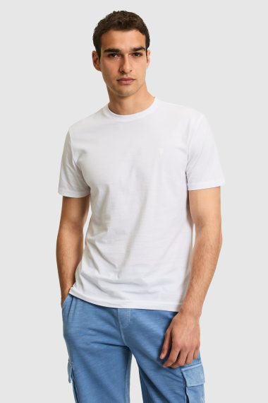 تی شرت یقه گرد  سفید  رگولار  مردانه یو اس پولو | US POLO ASSN