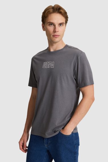 تی شرت یقه گرد  زغالی  رگولار  مردانه یو اس پولو | US POLO ASSN
